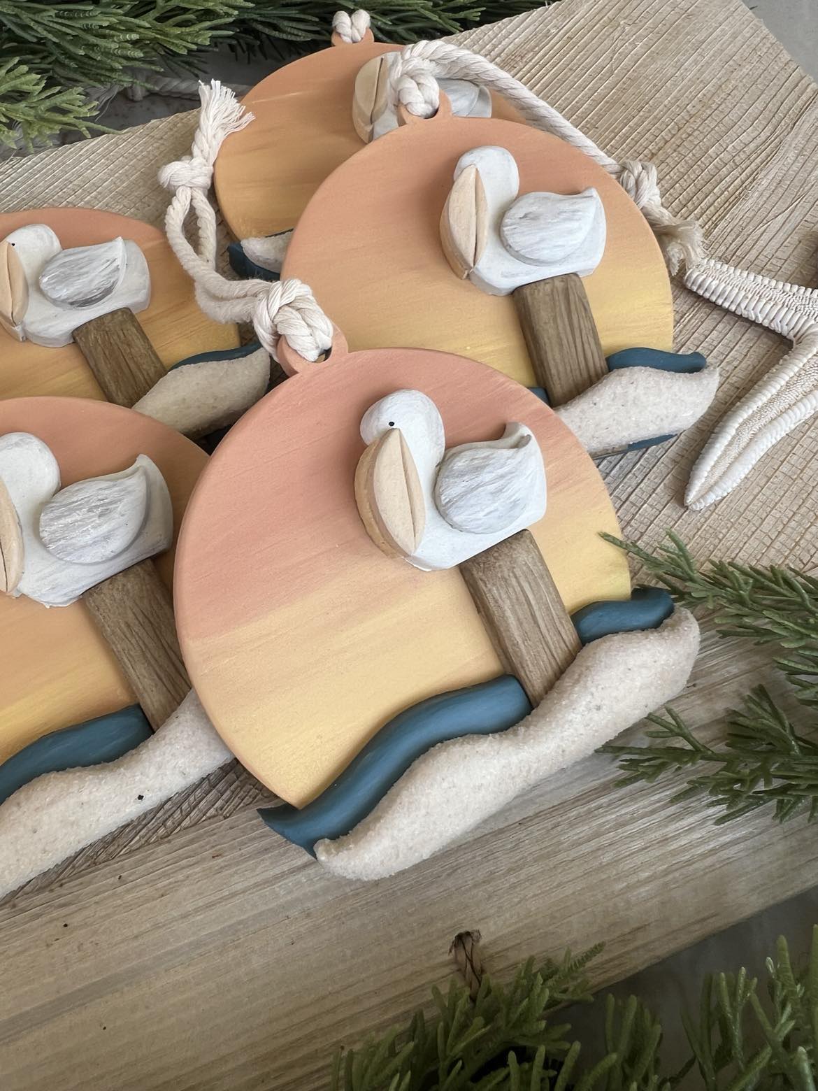 Sunset Pelican Ornament