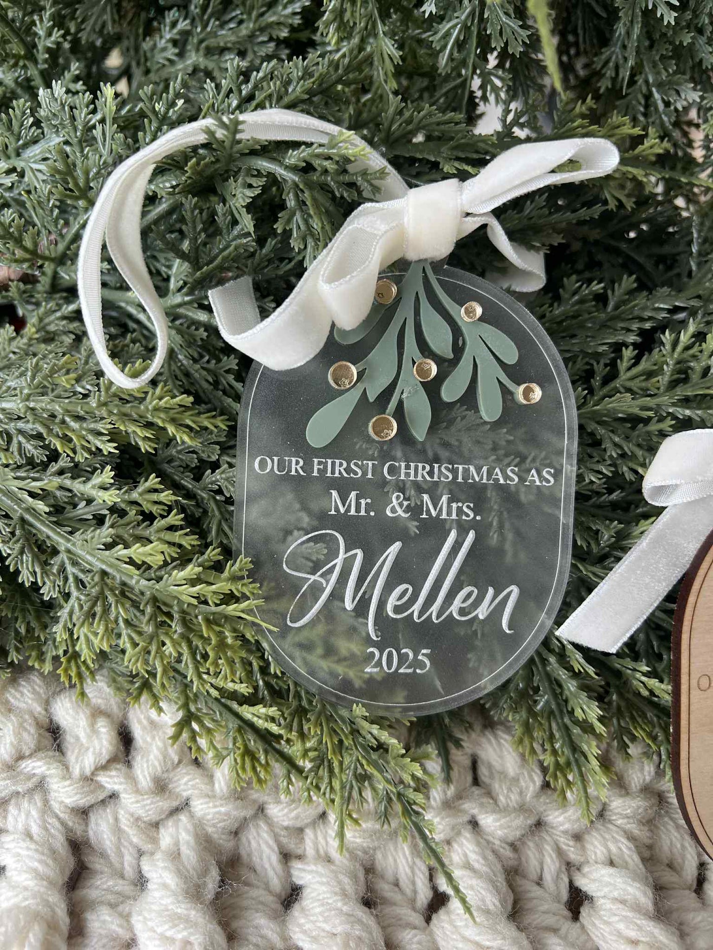 Our First Christmas as Mr. and Mrs. Ornament