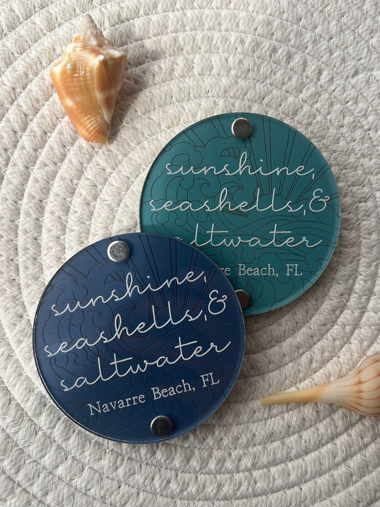 Sunshine, Seashells, & Saltwater Magnet