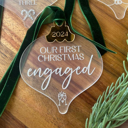 Engaged Christmas Ornament