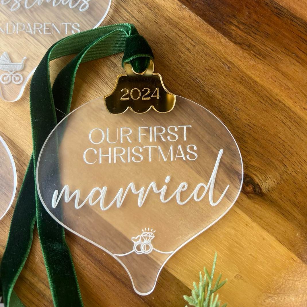 Married Christmas Ornament