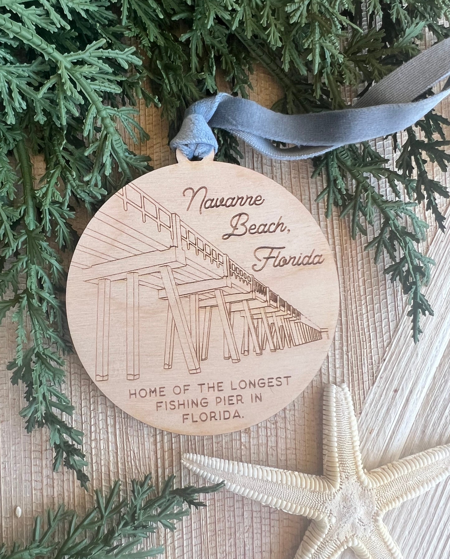 Navarre Beach Fishing Pier Ornament