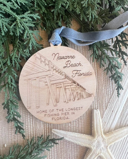 Navarre Beach Fishing Pier Ornament