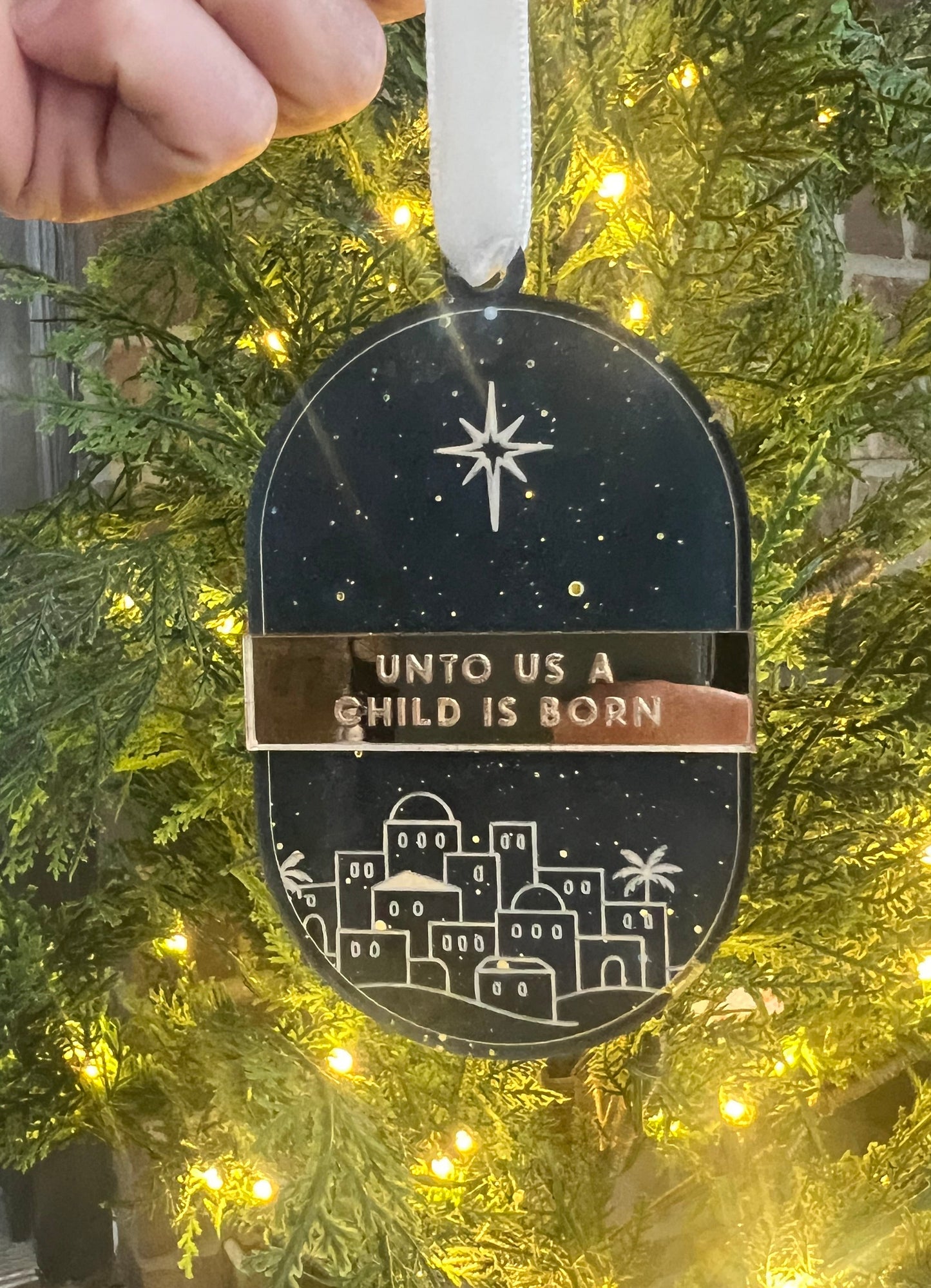 Unto Us A Child Is Born Ornament