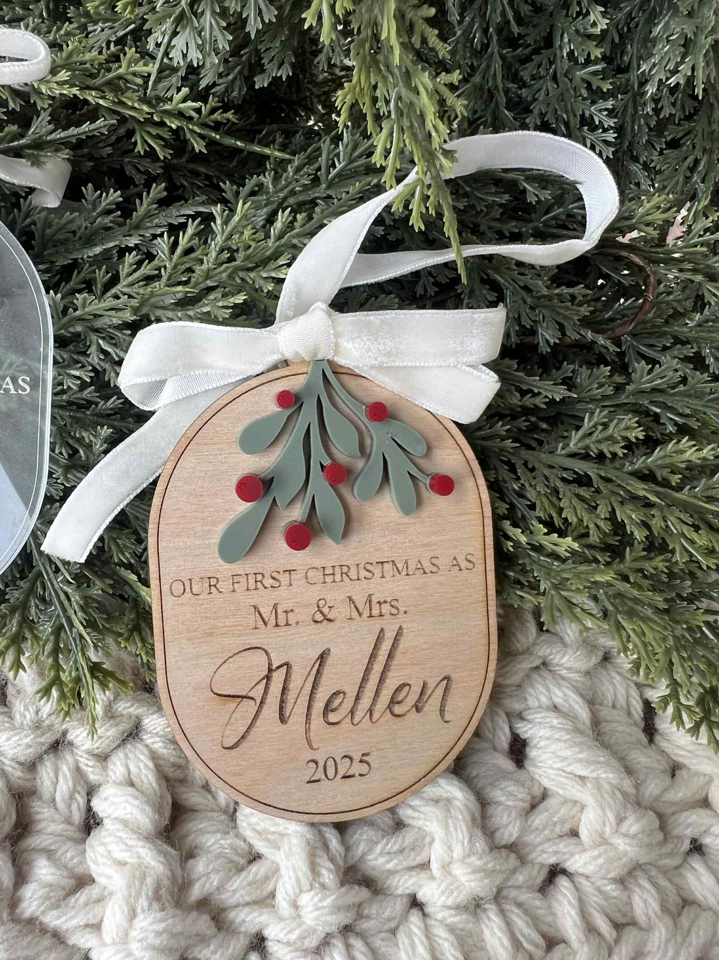 Our First Christmas as Mr. and Mrs. Ornament