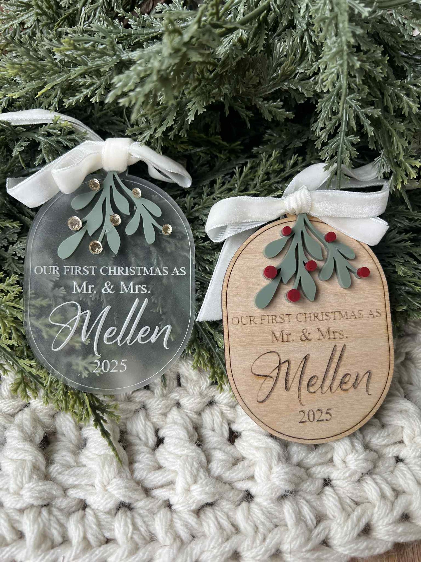 Our First Christmas as Mr. and Mrs. Ornament